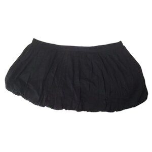 The Drop Lillie Bubble Hem Mini Skirt Black 4X Cotton & Elastane